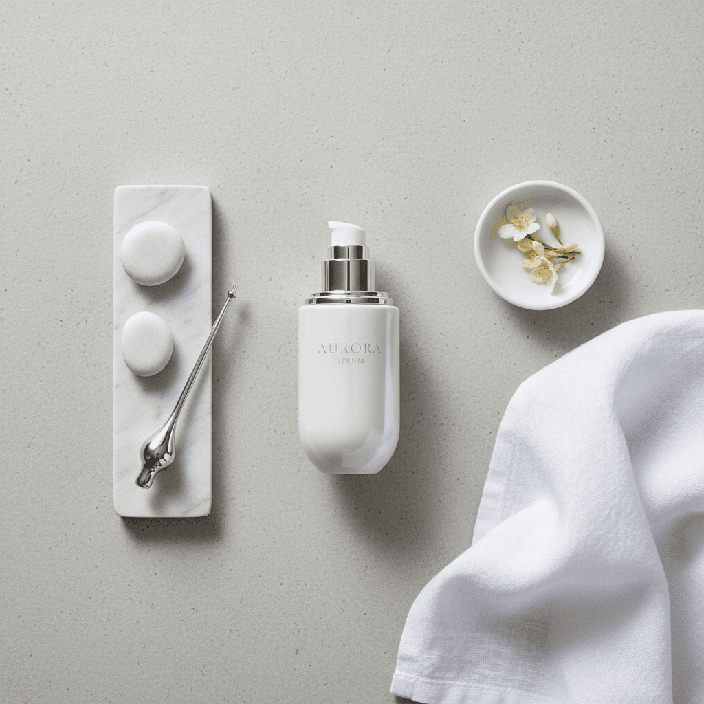 Style Clean Minimal - produit premium en flat-lay