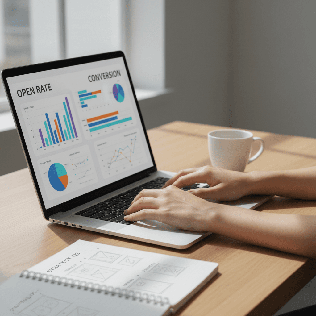 Studio de marketing numérique avec écrans multiples