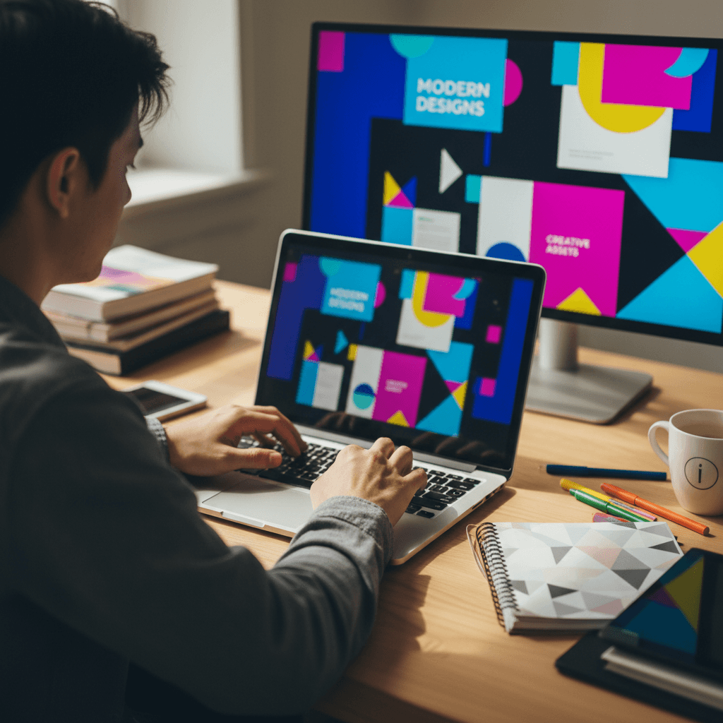 Professionnel du marketing composant un email